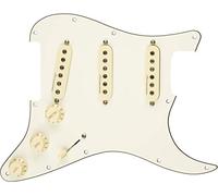 Fender Hot Noiseless Pre-Wired Strat Pickguard S/S/S Pergamena | Upgrade pickup silenzioso, installazione rapida, pre-cablato S/S/S, tono Strat classico, pergamena bianco, chitarra elettrica