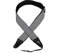Fender, Houndstooth Jacquard Tracolla per chitarra e basso, 5cm large, Bianco