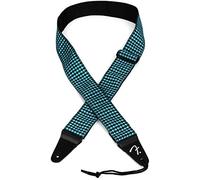 Fender, Houndstooth Jacquard Tracolla per chitarra e basso, 5cm Larghezza, Colore Verde Acqua
