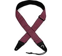 Fender, Houndstooth Jacquard Tracolla per chitarra e basso, 5cm Larghezza, Pink