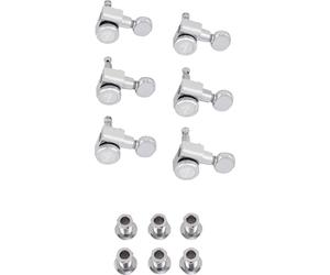 Fender Locking Tuners Meccaniche Staggered Vintage Chrome Strat/Tele | Aggiornamento semplice, perni sfalsati, rapporto di trasmissione 18:1, cromo lucido, bloccaggio sicuro delle corde