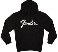 Fender Logo Date Back Hoodie Black Felpa cappuccio logo+date sul retro XL, Nero