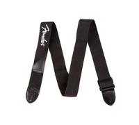 Fender Logo Strap Black/White Logo Tracolla per chitarra, cinturino nero da 2"