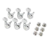 Fender Locking Tuners All Short Chrome 6 Pack Chrome Chiave Tira Corde Chitarra