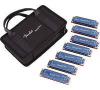 Fender Midnight Blues Armonica Diatonica Set 7x 10 Fori con Custodia | Set 7 armoniche diatoniche blues, tonalitÃ C/G/A/D/F/E/Bb, 10 fori, custodia inclusa, ideale per principianti e blues