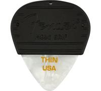 Fender Mojo Grip Guitar Picks, Celluloid, Thin, 3-Pack, White Moto