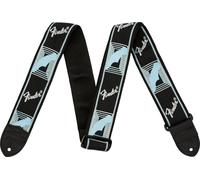 Fender Tracolla Cinta per Chitarra Monogram Strap Black 5x133cm Azzurro Pelle