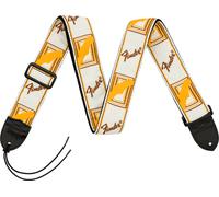 Fender Monogrammed Strap WhiteBrownYellow 2" Tracolla x chitarra parte in nylon