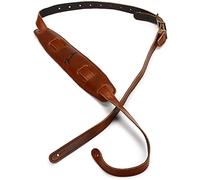 Fender, MUSTANG VINTAGE SADDLE STRAP Tracolla in pelle per Chitarra, Versione lunga, Colore Cognac