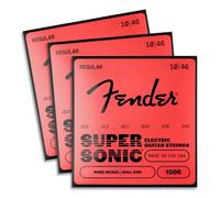 Fender 150R Electric Pure Nickel Ball End 10-46 3 Pack Corde Chitarra Elettrica