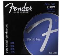 Fender Original 7150 Bass Strings, Pure Nickel, Roundwound, Long Scale, 7150M .045-.105 Gauges, (4)