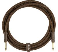 Fender Paramount Cavo Strumento Acustico Jack 6.3mm 3M Marrone | Cavo per chitarra acustica professionale, jack 6.3mm dritto, 3M, basso rumore, uso live & studio, durevole