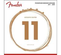 Fender Phosphor Bronze Wound Muta Set 6 Corde Chitarra Acustica 11-52 Usa