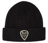 Fender Pick Patch Ribbed Beanie Black