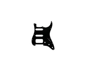 Fender Pickguard Strat HSS 3 Strati Nero 11 Fori 005-5267-000 | Battipenna Strat HSS originale Fender, 3 strati nero, 11 fori, montaggio humbucker, accessorio chitarra elettrica
