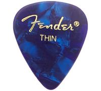 Fender Plettri classici sottili in celluloide 351, confezione da 12 pezzi, blu, per chitarra elettrica, chitarra acustica, mandolino e basso