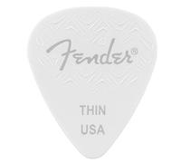 Fender Plettri per chitarra a lunghezza d'onda, a forma di 351, bianco, sottile, confezione da 6