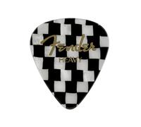 Fender - Plettri per chitarra grafica 351, a scacchi, pesanti, confezione da 12