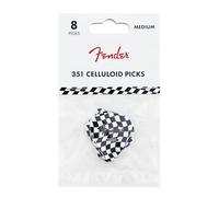 Fender Plettri per chitarra in celluloide, forma 351, a scacchiera, confezione da 8