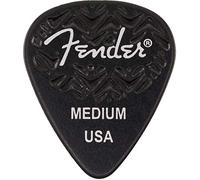 Fender Plettri per chitarra Wavelength, forma 351, nero, medio, confezione da 6