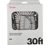 Fender Pro Coil Cavo Spiralato per Chitarra Bianco 9M | Cavo jack 6.3mm spiralato professionale, intrecciato bianco, 9M, per chitarra elettrica e basso, massima durata