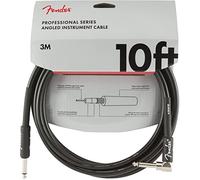 Fender Professional Series Cavo Jack Chitarra Dritto/Angolato 3m | Cavo per chitarra elettrica, rame privo di ossigeno, basso rumore, jack da 1/4" nichelati, performance dal vivo