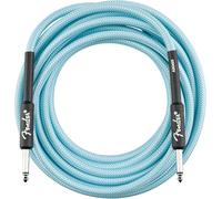 Fender Professional Tweed Cavo Strumentale Jack 6.35mm Dritto 15ft | Cavo per chitarra, rame privo di ossigeno, jack da 1/4" nichelati, per esibizioni dal vivo, tweed blu Daphne, 4