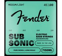 Fender Original 7150 Bass Strings, Pure Nickel, Roundwound, Long Scale, 7150ML .045-.100 Gauges, (4)