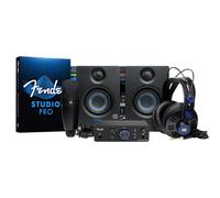 Fender Quantum Kit completo per studio di registrazione domestica con interfaccia audio USB-C LT 2, microfono a condensatore M7 MkII, cuffie HD7, monitor Eris 3.5, Fender Studio Pro, pacchetto studio
