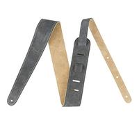 Fender, Reversible Suede Tracolla in pelle scamosciata per chitarra e basso, 5cm Larghezza, Grigio & Colore Beige
