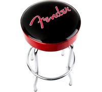 Fender Sgabello, Ideale per i giocatori e fan di Chitarra, con Logo Rosso Scintillante, Imbottito in Schiuma, 30", Nero e Rosso Scintillante