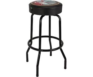 Fender Sgabello, Ideale per i giocatori e fan di Chitarra, con Logo Guitars & Amps Pick Pouch, Imbottito in Schiuma, 30", Nero