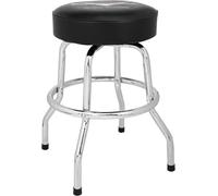 Fender Sgabello, Ideale per i giocatori e fan di Chitarra, Custom Shop con Logo Chevron Fender, Imbottito in Schiuma, 24", Nero e Cromo