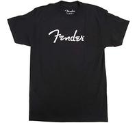 Fender Spaghetti Logo Black T-Shirt in Large