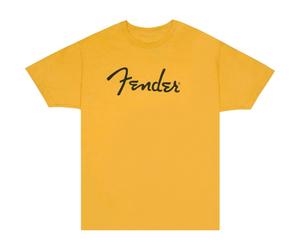Fender Spaghetti Logo T-Shirt Butterscotch Bld L