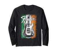 Fender St. Patrick's Day Electric Guitar Irish Flag Backdrop Maglia a Manica