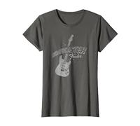 Fender Stratocaster Sparkling Guitar Vintage Poster Maglietta, Donna, Asfalto, L