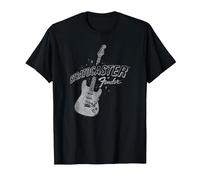 Fender Stratocaster Sparkling Guitar Vintage Poster Maglietta, Uomo, Nero, L