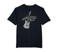 Fender Stratocaster Sparkling Guitar Vintage Poster Maglietta, Uomo Taglie Grandi, Nero, 6X Tall