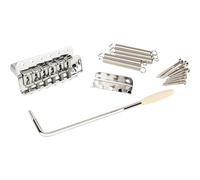 Fender Stratocaster Tremolo Vintage Assembly Chrome con Selle | Ponte di ricambio per Stratocaster, con sellette in stile vintage, include viti di montaggio e chiave di regolazione