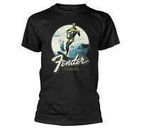 Fender 'Surfer' (Nero) T-Shirt - NUOVO E UFFICIALE