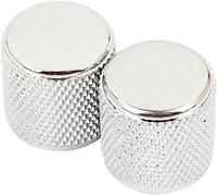 Fender Tele & Precision Bass Knurled Knobs Set, Ricambi Originali | Set manopole metalliche originali, volume & tono, compatibile Tele e Precision Bass, upgrade controlli, ricambi Fender