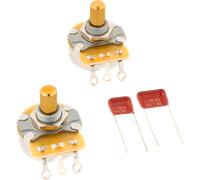 Fender Telecaster Solid Shaft Potentiometer and Capacitor Kit 2-Pack