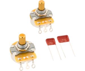 Fender Telecaster Solid Shaft Potentiometer and Capacitor Kit 2-Pack