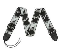 Fender® Tracolla Chitarra Basso 2" Monogrammed Black Light Grey Dark Grey