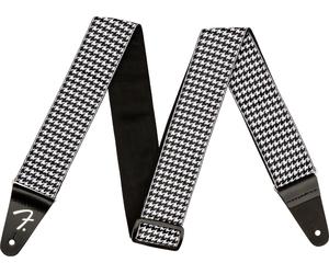 Fender Tracolla Cinta Chitarra Scacchi White Houndstooth Poliestere 5-150cm