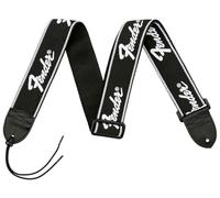 Fender Tracolla per Chitarra con Logo Running, Tracolla Comoda e Robusta per Chitarra Acustica, Elettrica e Basso, Regolabile per Comfort Ottimale, Larghezza 5 cm, Nera