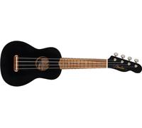 Fender Venice Soprano Uke Walnut Fingerboard Black profilo sottile manico a "C"