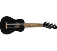 Fender Venice Ukulele Soprano per Principianti e Adulti, Nero | Il miglior ukulele per principianti, formato soprano facile da impugnare, lezioni virtuali gratuite incluse