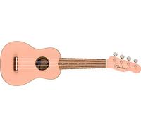 Fender Venice Ukulele Soprano, Tastiera in Noce, Guscio Rosa